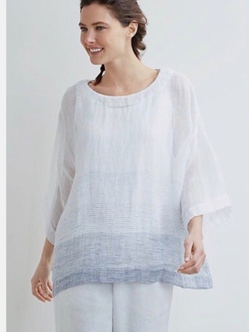 J. Jill Ombre Kimono 100% Linen Top